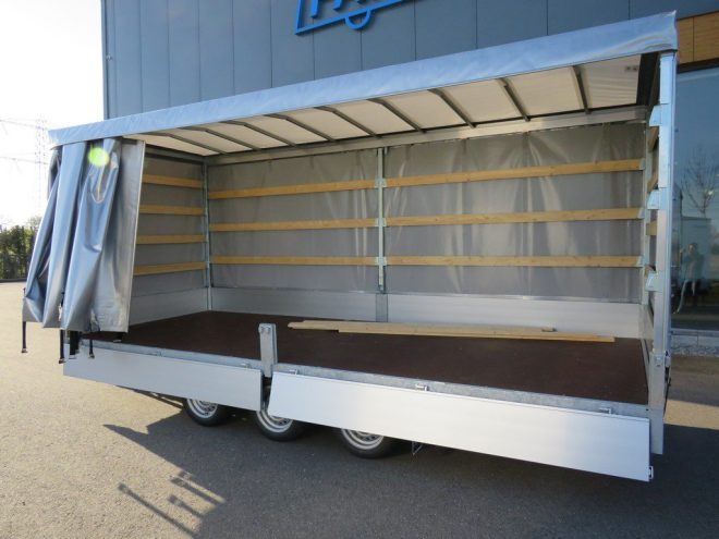 Easyline Huifaanhangwagen tridemas 505x200x205cm 3500kg Schuifzeil met spansluitingen