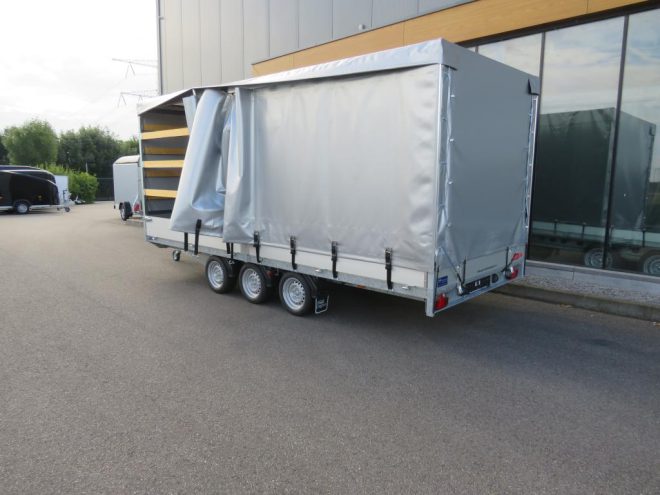 Easyline Huifaanhangwagen tridemas 505x200x205cm 3500kg Schuifzeil met spansluitingen