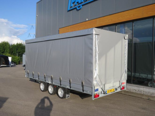 Easyline Huifaanhangwagen tridemas 505x200x205cm 3500kg Schuifzeil met spansluitingen