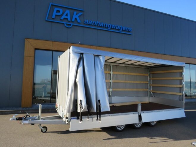 Easyline Huifaanhangwagen tridemas 505x200x205cm 3500kg Schuifzeil